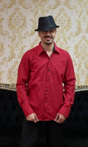 Camisa Social Slim Vermelha 103