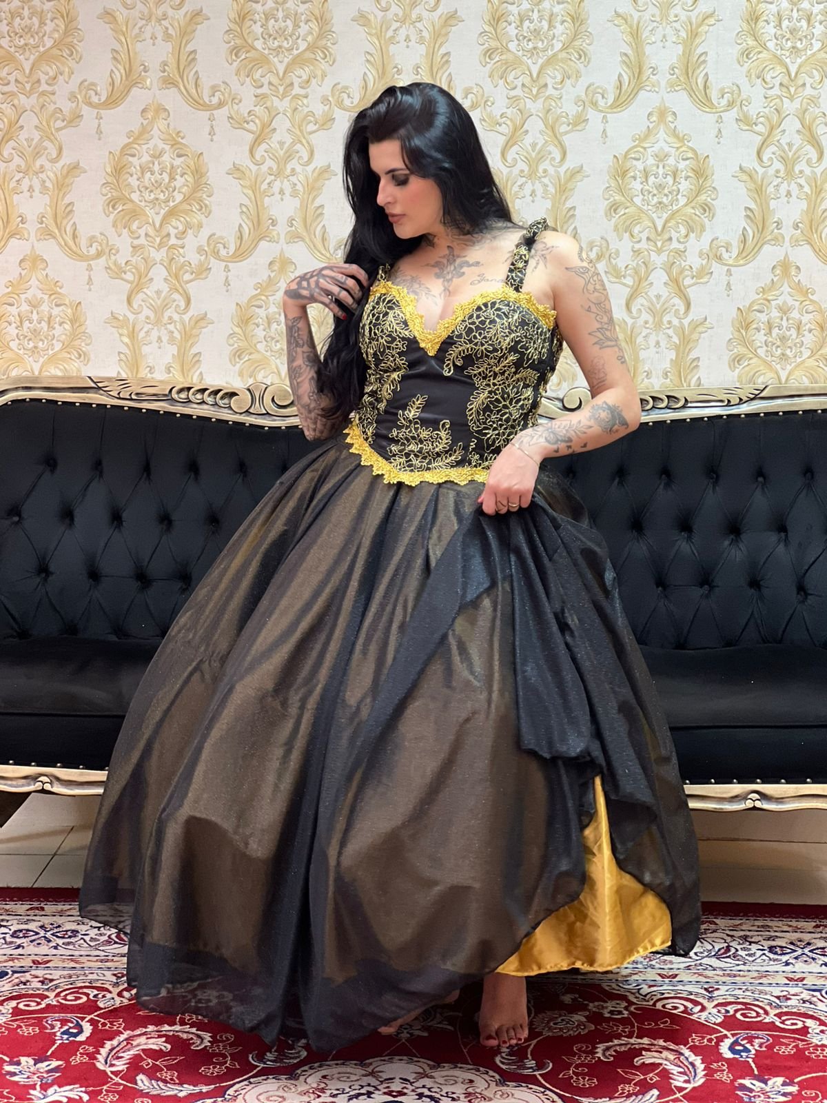 Saia Aurora Longa Dou/Preto 2317