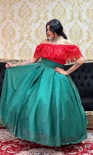 Saia Aurora Longa Verde 621