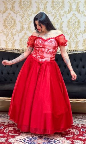 Saia Aurora Longa Vermelho 161