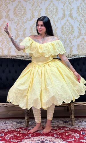 Saia Broderi Curta Amarelo 343