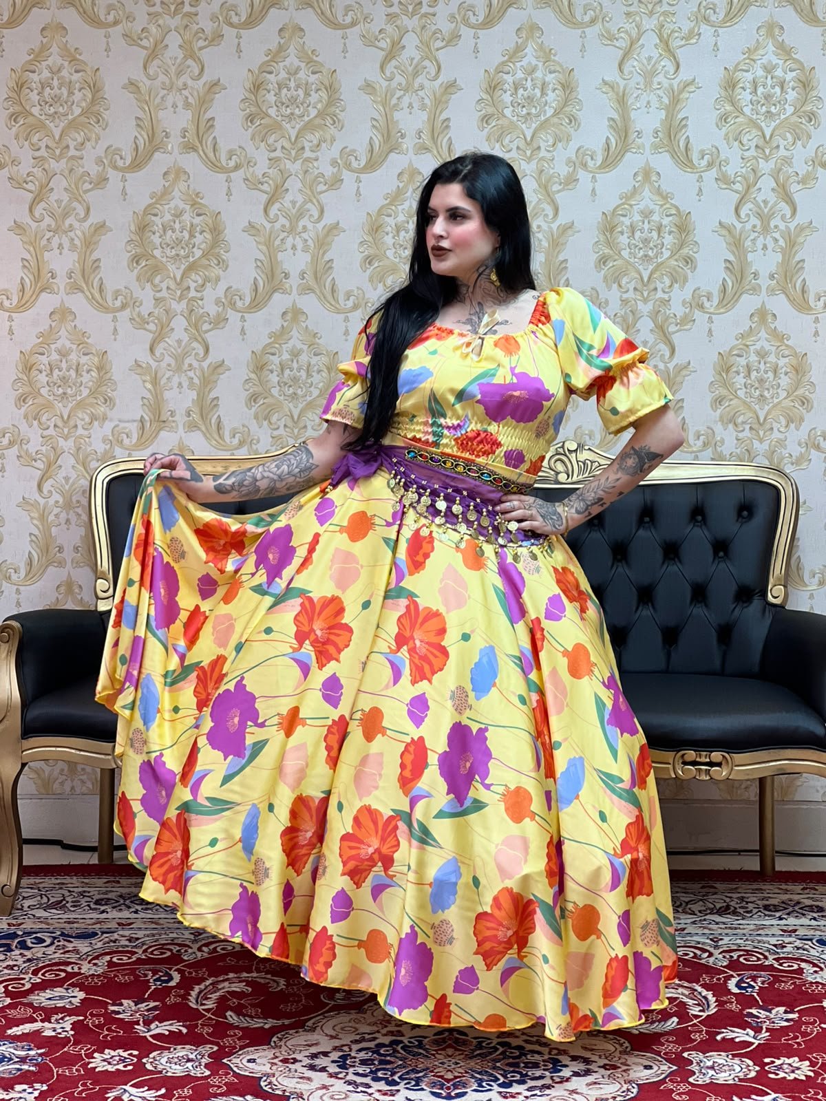 Blusa Laço Floral Amarelo 323