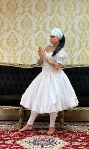Saia Aurora Curta Branco 006