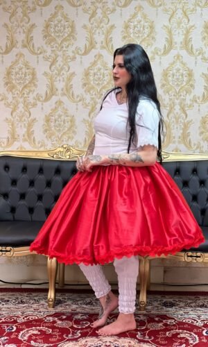 Saia Diamante Curta Vermelho 128