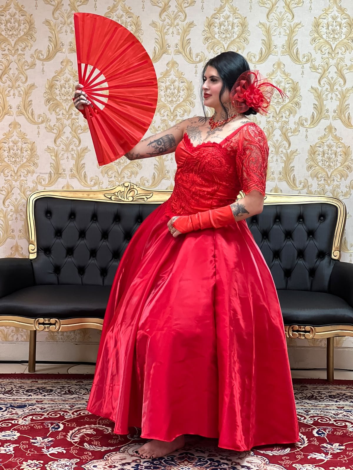 Saia Zibeline Longa Vermelho 157