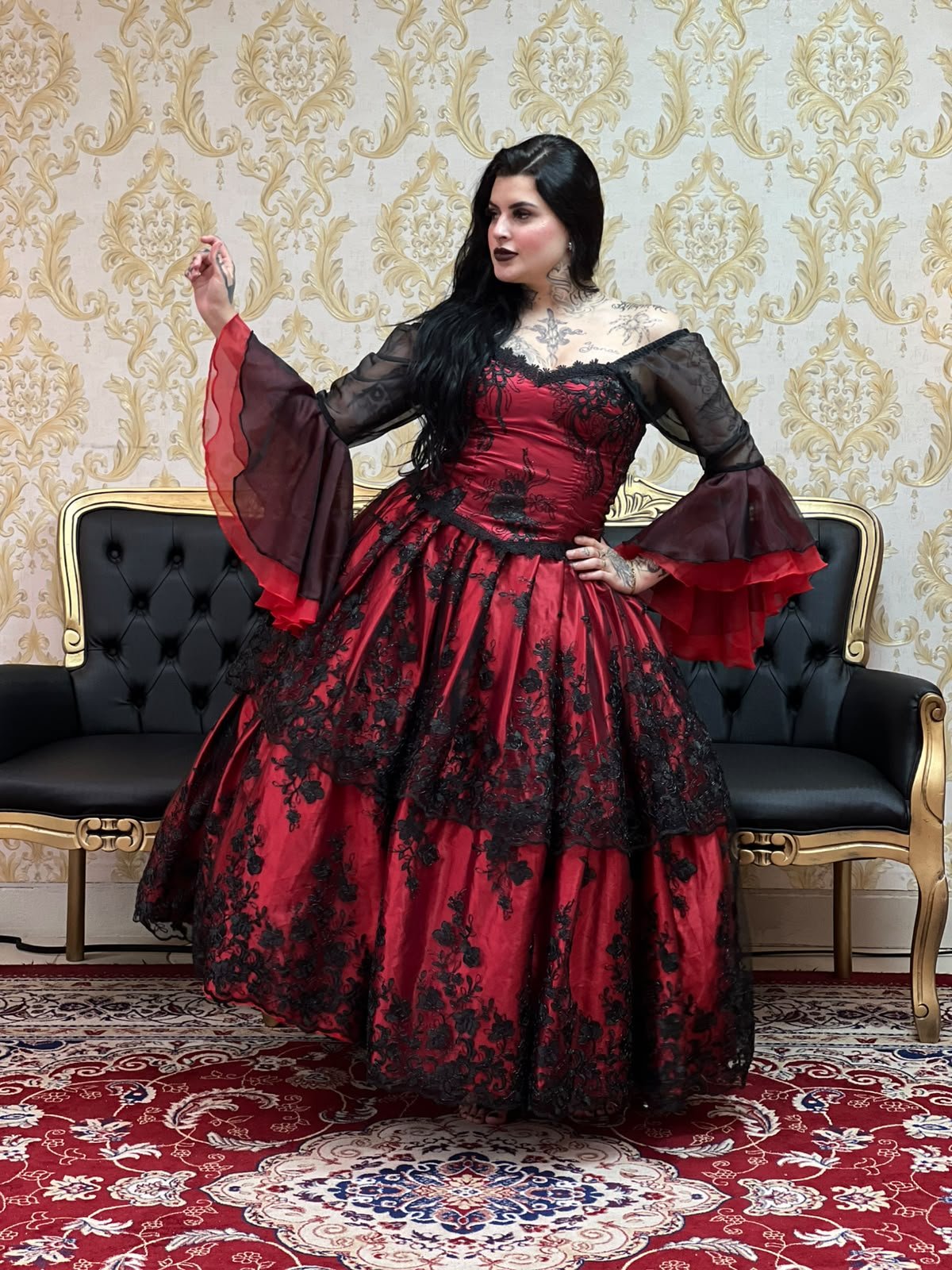 Saia Majestade Verm/Preto 2187
